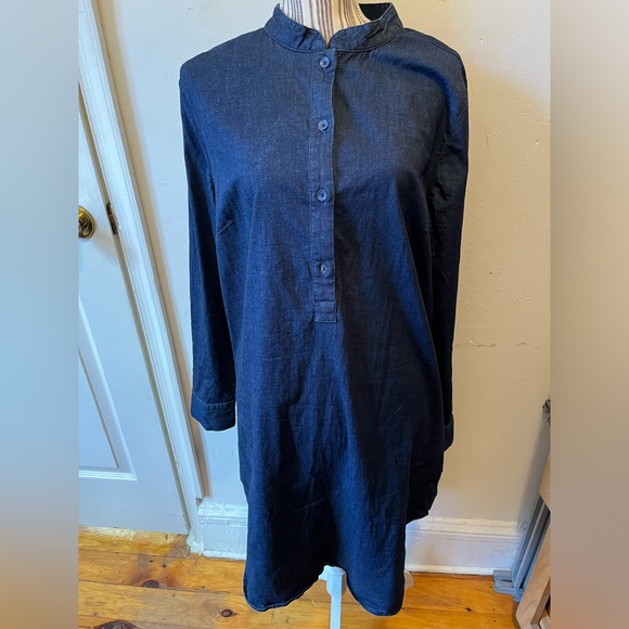 Universal Standard Denim Shirt Dress. Oversized Size Small - Picture 2 of 11